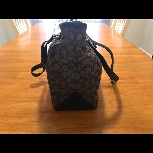 Coach Black/Silver Signature Tote - Picture 3 of 6